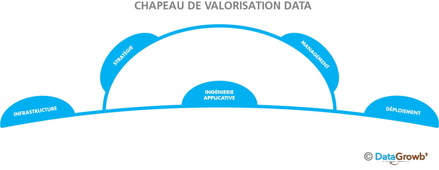 Diagramme illustrant les cinq pôles d'expertise
